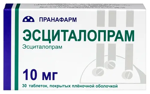 Эсциталопрам табл. п.п.о. 10 мг № 30