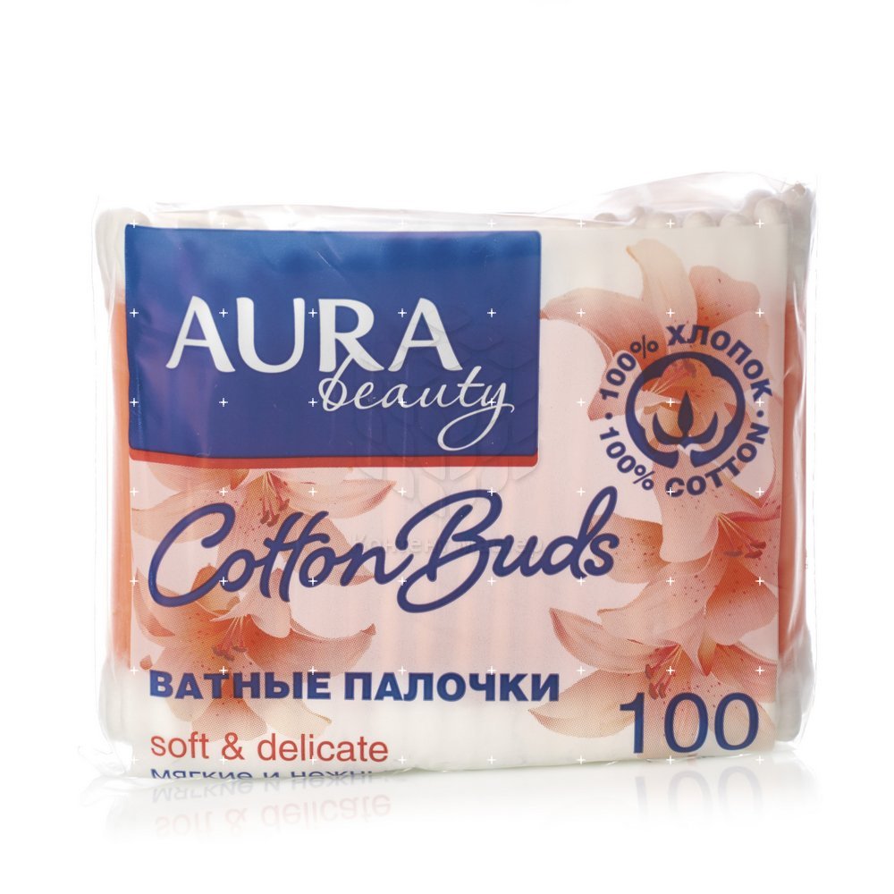 Ватные палочки Аура № 100 пакет