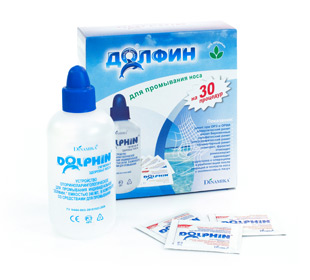 Долфин устройство оториноларинг д/промывания 240 мл + ср-во д/промыв. 2 г №30 (рецепт №1)