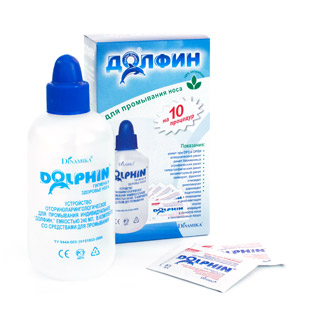 Долфин устройство д/промыв. носа и горла 240 мл + ср-во д/промыв. 2.0 №10