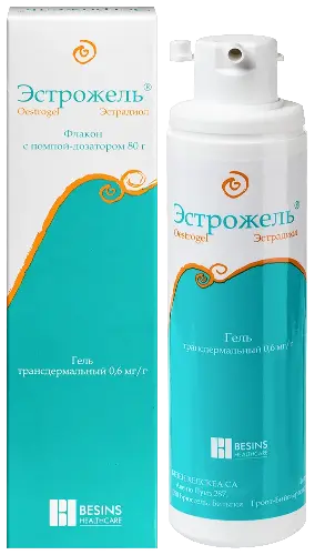 Эстрожель гель трансдерм. 0.6 мг/г 80 г с доз. устр.