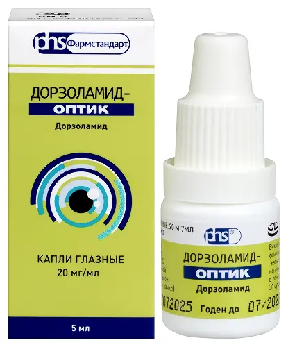 Дорзоламид-Оптик капли глазн. 20 мг/мл 5 мл №1