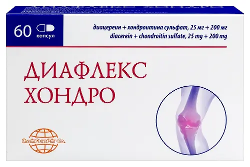 Диафлекс Хондро капс. 25 мг+200 мг № 60