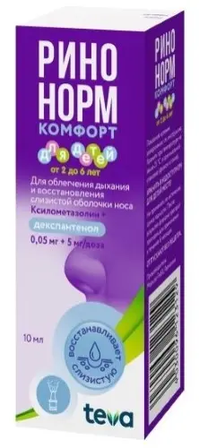Ринонорм Комфорт спрей наз. доз. 0.05 мг+5 мг/доза 10 мл (90 доз)