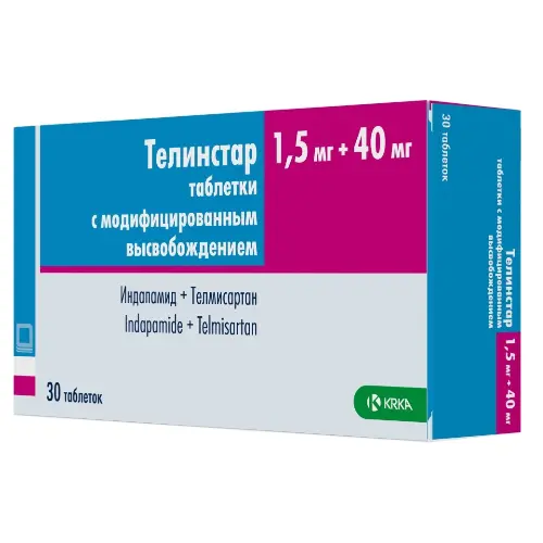 Телинстар табл. с модиф. высвоб. 1.5+40 мг № 30