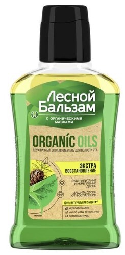 Ополаскиватель для полости рта Лесной бальзам двухфазный с органич маслами и алоэ 250 мл