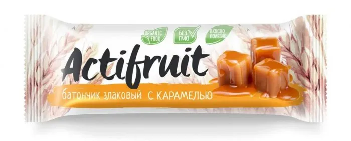 Батончик-мюсли Актифрут злаковый Карамель 24 г от 3-х лет