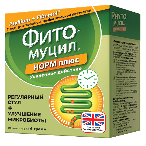 Фитомуцил Норм плюс пор. 6 г № 10 БАД
