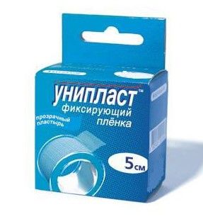 Лейкопластырь 5х500 см Унипласт фиксирующий прозр.