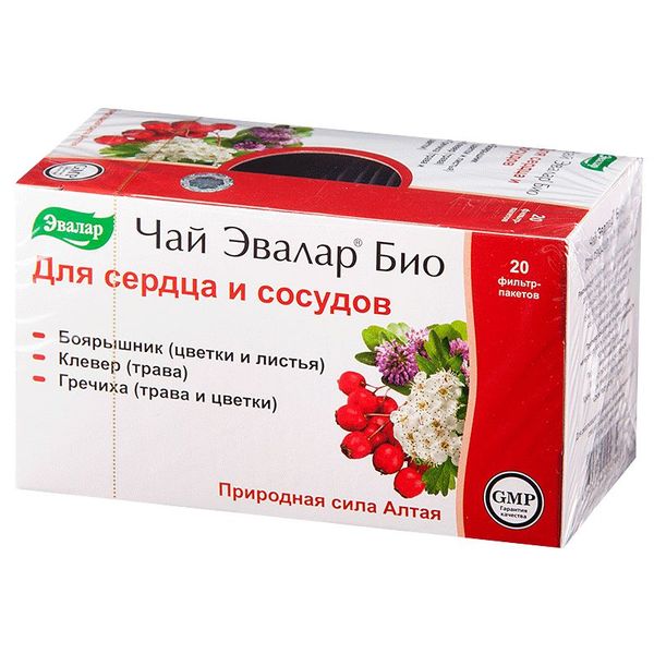 Чай Эвалар Био для сердца и сосудов ф/п 1.5 г № 20 БАД