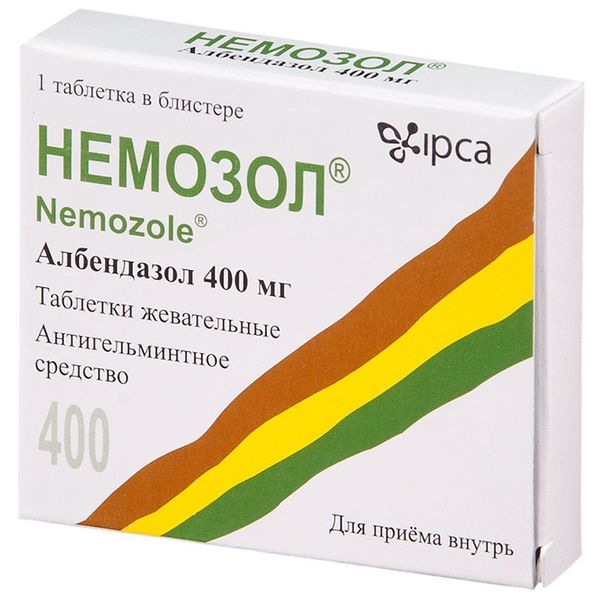 Немозол табл. жев. 400 мг № 1