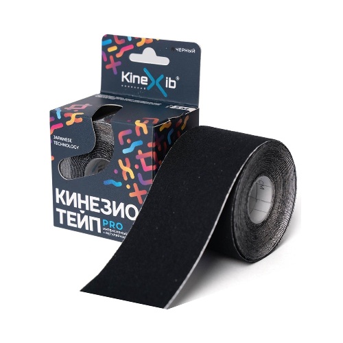 Бинт Кинезио-тейп Kinexib pro нестер. адгезивный восстанавливающий 5смх5м черный 