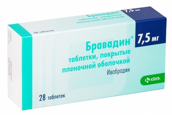 Бравадин табл. п.п.о. 7.5 мг № 28