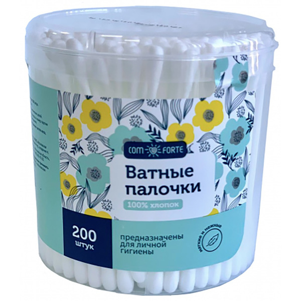 Ватные палочки Комфорте № 200 стакан