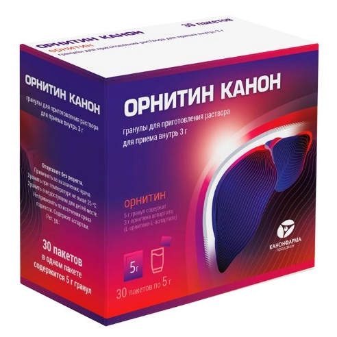 Орнитин Канон гран. для приг. р-ра д/приема внутрь 3 г пакеты 5 г№ 30