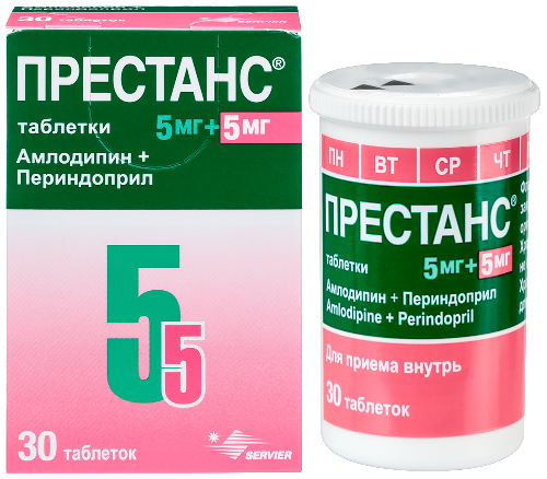 Престанс табл. 5 мг+5 мг № 30