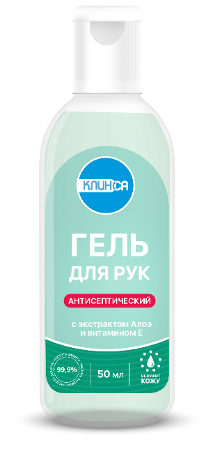 Гель для рук Клинса антисептический с экстрактом алоэ и вит. Е 60 мл