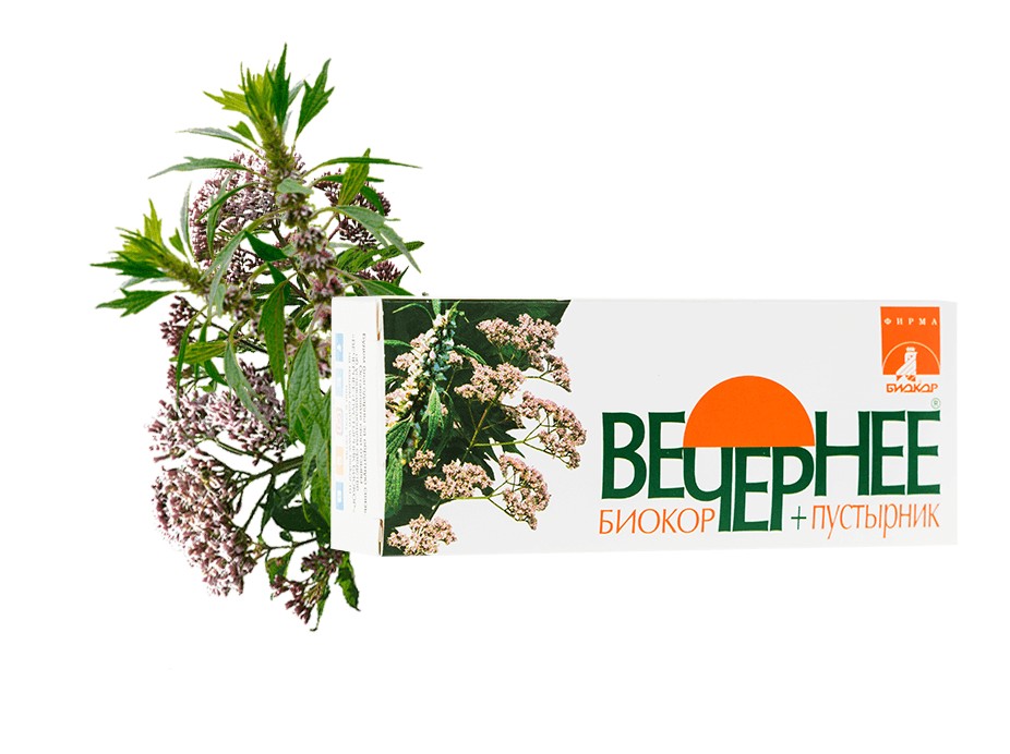 Вечернее+ пустырник Биокор драже 0.16 г № 60 БАД