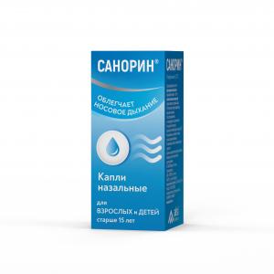 Санорин капли наз. 0.1 % 10 мл фл/кап