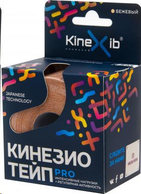 Бинт Кинезио-тейп Kinexib pro нестер. адгезивный восстанавливающий 5смх5м бежевый