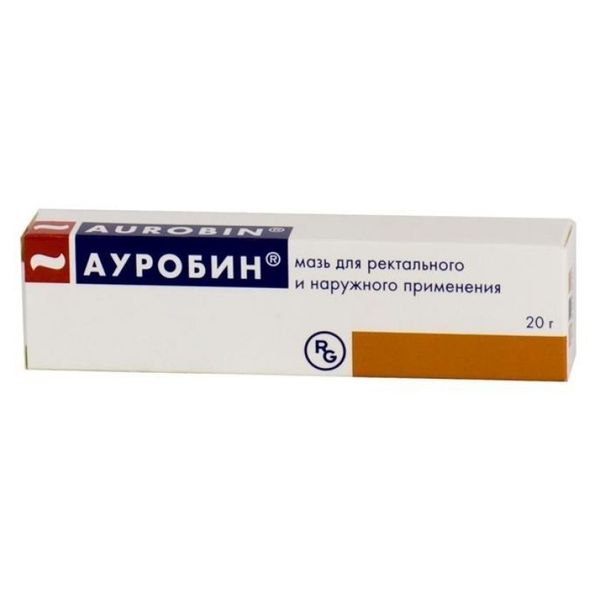 Ауробин мазь для местн. и нар. прим. 20+20+2 мг/г 20 г