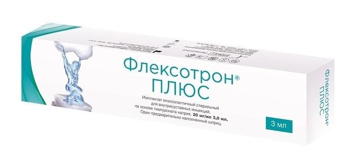 Флексотрон Плюс имплантат вязкоэл для в/суст инъек гиалуронат натрия 20 мг/мл 3мл шприц №1