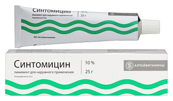 Синтомицин линим. для нар. прим. 10%  25 г