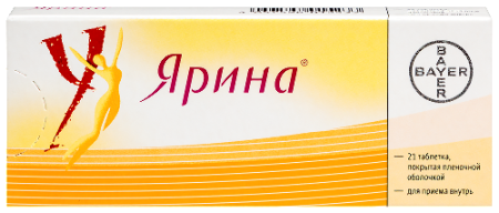 Ярина табл. п.п.о. 3+ 0.03 мг № 21