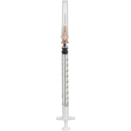 Шприц инсулиновый 1 мл U-100 SFM 3-х комп. с иглой 26G 0.45х12 мм №100