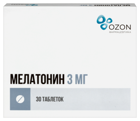Мелатонин табл. п.п.о. 3 мг № 30