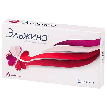 Эльжина табл. ваг. 65000 МЕ+500 мг+3 мг+100 мг № 6