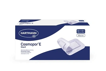Повязка впитывающая пластырного типа Космопор Е стерил 20х8 см № 25