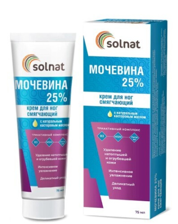 Крем для ног СолНат смягчающий с мочевиной 25% 75 мл