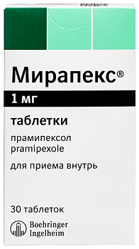 Мирапекс табл. 1 мг № 30