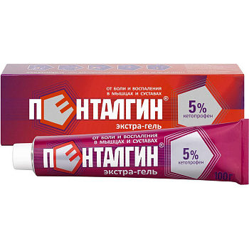 Пенталгин экстра-гель гель для нар. прим. 5 % 100 г