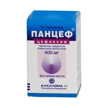 Панцеф табл. п.п.о. 400 мг N 10