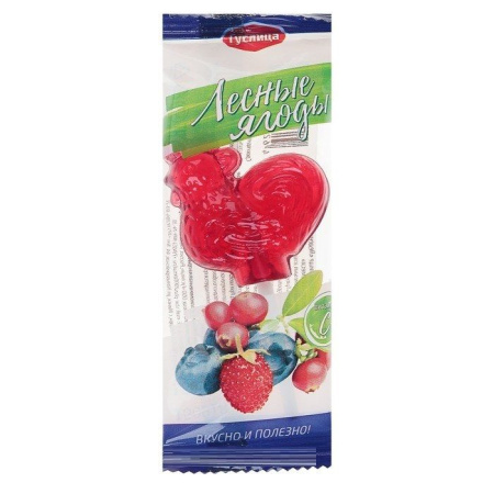 Леденцовая карамель с Цинком и витамином С Петушок вкус лесных ягод 17 г БАД