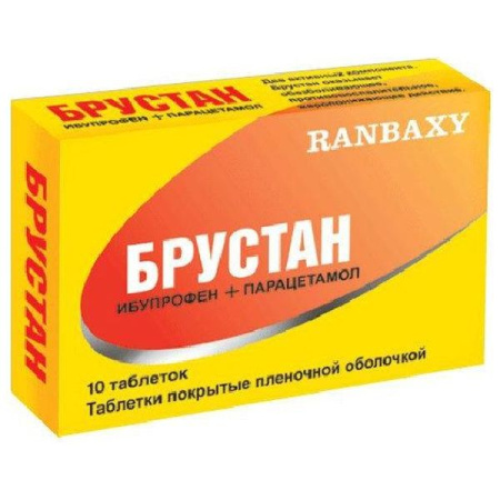 Брустан табл. п.п.о. 400 мг+325 мг № 10