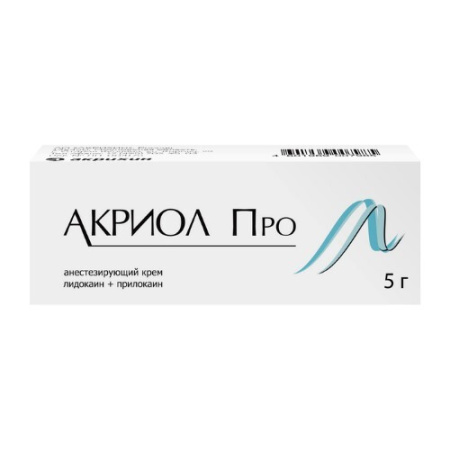 Акриол Про крем для местн. и нар. прим. 2.5% + 2.5% 5 г