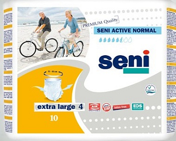 Трусы впитывающие для взрослых, страд. недержанием Сени актив нормал ХL 120-160 см № 10
