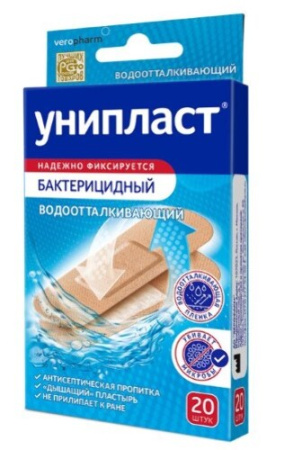Лейкопластырь бактерицидный Унипласт 1.9х7.2 см № 20 натуральный
