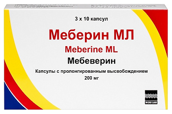 Меберин МЛ капс. с пролонг. высвоб. 200 мг № 30