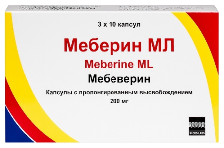 Меберин МЛ капс. с пролонг. высвоб. 200 мг № 30
