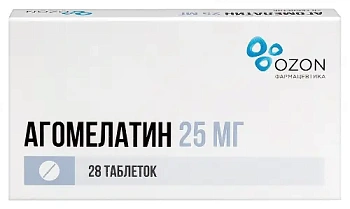Агомелатин табл. п.п.о. 25 мг № 28