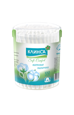 Ватные палочки Клинса № 100 банка