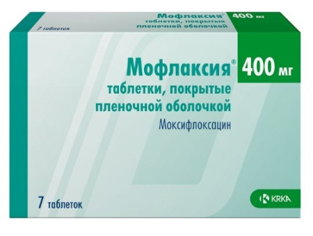 Мофлаксия табл. п.п.о. 400 мг № 7