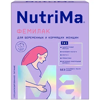 Нутрима Фемилак продукт сухой на мол. основе для питания берем и кормящих женщин манго 350 г
