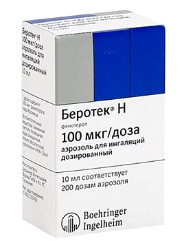 Беротек Н аэр. для инг. доз. 100 мкг/доза 200 доз 10 мл