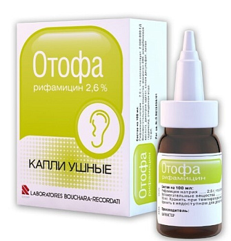 Отофа капли ушные 2.6% 10 мл