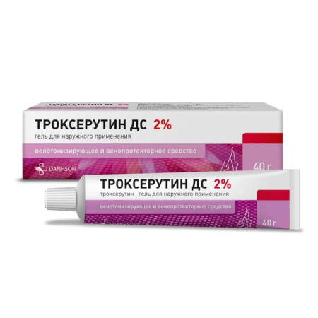 Троксерутин ДС гель для нар. прим. 2 % 40 г